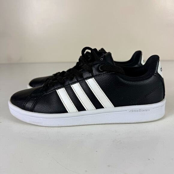 adidas Other - Adidas Cloudfoam Advantage Black/White Low Top Lace-Up Sneakers Size 6.5